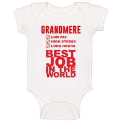 Grandmere Best Job Ever French Grandmother Nationality Baby One Piece Grandmere Best Job Ever French Grandmother Nationality Baby One Piece