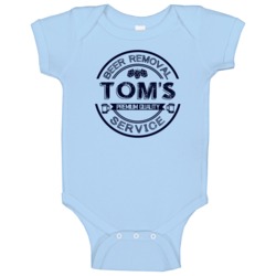 Tom's Beer Removal Service Personalized Party Baby One Piece Tom's Beer Removal Service Personalized Party Baby One Piece