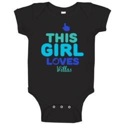 This Girl Loves Villas New Jersey Funny Baby One Piece This Girl Loves Villas New Jersey Funny Baby One Piece