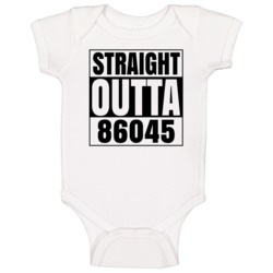 Straight Outta 86045 Tuba City Arizona Compton Parody Baby One Piece