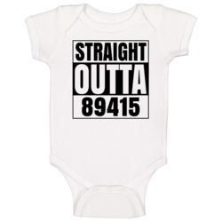Straight Outta 89415 Hawthorne Nevada Compton Parody Baby One Piece Straight Outta 89415 Hawthorne Nevada Compton Parody Baby One Piece