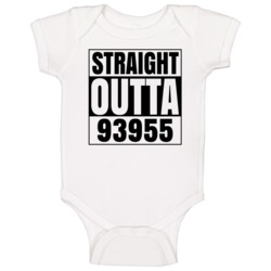Straight Outta 93955 Seaside California Compton Parody Baby One Piece Straight Outta 93955 Seaside California Compton Parody Baby One Piece