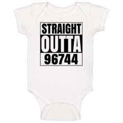 Straight Outta 96744 Kaneohe Hawaii Compton Parody Baby One Piece