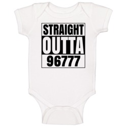 Straight Outta 96777 Pahala Hawaii Compton Parody Baby One Piece