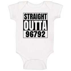 Straight Outta 96792 Waianae Hawaii Compton Parody Baby One Piece