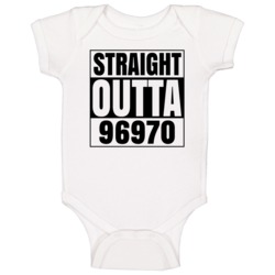 Straight Outta 96970 Ebeye  Compton Parody Baby One Piece