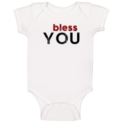 Bless You Cute Graphic Text Themed 2 Word Quote Baby One Piece Bless You Cute Graphic Text Themed 2 Word Quote Baby One Piece