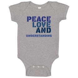 Peace Love And Understanding Cool Font Graphic Text Quote Baby One Pie Peace Love And Understanding Cool Font Graphic Text Quote Baby One Pie