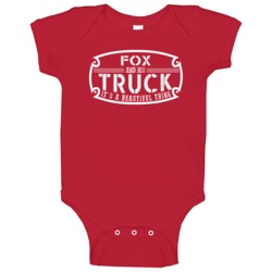Fox And His Truck Personalized Cool Baby One Piece Fox And His Truck Personalized Cool Baby One Piece
