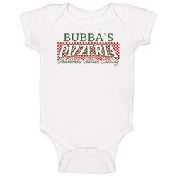 Bubba's Pizzeria Personalized Name Italian Theme Baby One Piece Bubba's Pizzeria Personalized Name Italian Theme Baby One Piece