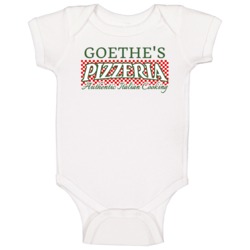 Goethe's Pizzeria Personalized Name Italian Theme Baby One Piece Goethe's Pizzeria Personalized Name Italian Theme Baby One Piece