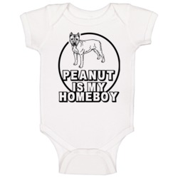 Peanut Pitbull Is My Homeboy Lover Pet Baby One Piece Peanut Pitbull Is My Homeboy Lover Pet Baby One Piece