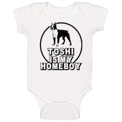 Toshi Boston Terrier Is My Homeboy Lover Pet Baby One Piece Toshi Boston Terrier Is My Homeboy Lover Pet Baby One Piece