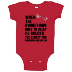 Brandon Bochenski Chicago Hockey Sports Boogeyman Baby One Piece Brandon Bochenski Chicago Hockey Sports Boogeyman Baby One Piece