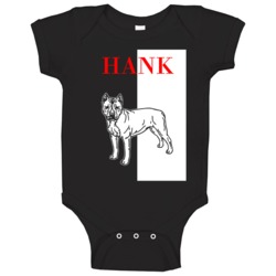 Hank Pitbull Scarface Black Best Friend Lover Baby One Piece Hank Pitbull Scarface Black Best Friend Lover Baby One Piece