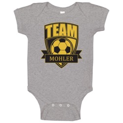 Team Mohler Last Name Soccer Baby One Piece Team Mohler Last Name Soccer Baby One Piece