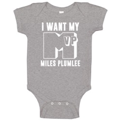 Miles Plumlee I Want My Mvp Milwaukee Basketball Baby One Piece Miles Plumlee I Want My Mvp Milwaukee Basketball Baby One Piece