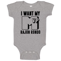 Rajon Rondo I Want My Mvp Sacramento Basketball Baby One Piece Rajon Rondo I Want My Mvp Sacramento Basketball Baby One Piece