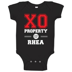 Property Of Rhea Custom Love First Name Baby One Piece Property Of Rhea Custom Love First Name Baby One Piece