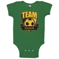 Team Mason Last Name Soccer Baby One Piece Team Mason Last Name Soccer Baby One Piece