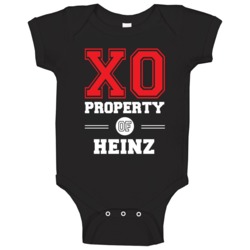 Property Of Heinz Custom Love First Name Baby One Piece Property Of Heinz Custom Love First Name Baby One Piece