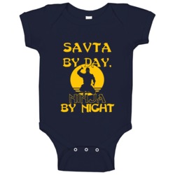 Savta Hebrew By Day Ninja By Night Grandmother Baby One Piece Savta Hebrew By Day Ninja By Night Grandmother Baby One Piece