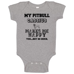 Cassius Pitbull I Care About My Dog Funny Best Friend Lover Baby One Cassius Pitbull I Care About My Dog Funny Best Friend Lover Baby One