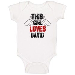 This Girl Loves David The Green Man Horror Film Baby One Piece This Girl Loves David The Green Man Horror Film Baby One Piece