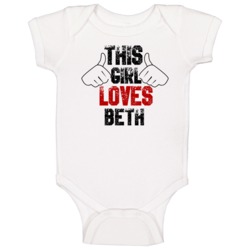 This Girl Loves Beth The Shower Horror Film Baby One Piece