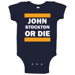 John Stockton Or Die Utah Basketball Baby One Piece John Stockton Or Die Utah Basketball Baby One Piece