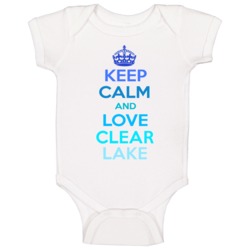 Keep Calm And Love Clear Lake Iowa Baby One Piece
