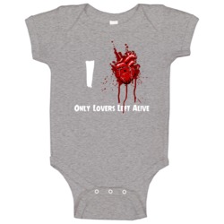 I Heart Love Only Lovers Left Alive Bloody Horror Movie Baby One Piece
