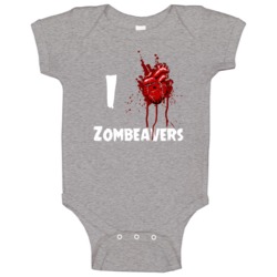 I Heart Love Zombeavers Bloody Horror Movie Baby One Piece I Heart Love Zombeavers Bloody Horror Movie Baby One Piece