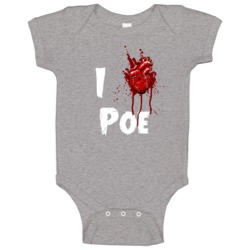 I Heart Love Poe Bloody Horror Movie Baby One Piece I Heart Love Poe Bloody Horror Movie Baby One Piece