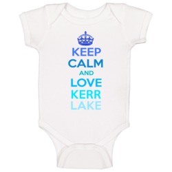 Keep Calm And Love Kerr Lake North Carolina Baby One Piece Keep Calm And Love Kerr Lake North Carolina Baby One Piece
