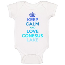 Keep Calm And Love Conesus Lake New York Baby One Piece