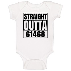 Straight Outta 61468 Opheim Illinois Compton Parody Baby One Piece Straight Outta 61468 Opheim Illinois Compton Parody Baby One Piece