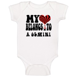 My Heart Belongs To A Gemini Astrology Horoscope Baby One Piece My Heart Belongs To A Gemini Astrology Horoscope Baby One Piece