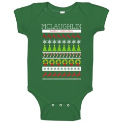 Mclaughlin Family Christmas Ugly Sweater Last Name Gift Baby One Piece Mclaughlin Family Christmas Ugly Sweater Last Name Gift Baby One Piece