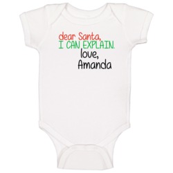 Dear Santa Can Explain Love Amanda Christmas Letter Gift Baby One Piec Dear Santa Can Explain Love Amanda Christmas Letter Gift Baby One Piec