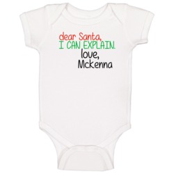 Dear Santa Can Explain Love Mckenna Christmas Letter Gift Baby One Pie Dear Santa Can Explain Love Mckenna Christmas Letter Gift Baby One Pie