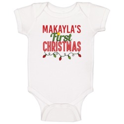 Makayla First Christmas Cute Personalized Name Holiday Gift Baby One P Makayla First Christmas Cute Personalized Name Holiday Gift Baby One P