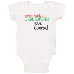 Dear Santa Can Explain Love Conrad Christmas Letter Gift Baby One Piec Dear Santa Can Explain Love Conrad Christmas Letter Gift Baby One Piec
