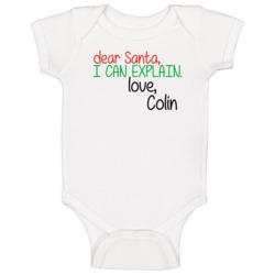 Dear Santa Can Explain Love Colin Christmas Letter Gift Baby One Piece Dear Santa Can Explain Love Colin Christmas Letter Gift Baby One Piece