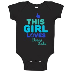 This Girl Loves Boone Lake Tennessee Funny Baby One Piece This Girl Loves Boone Lake Tennessee Funny Baby One Piece
