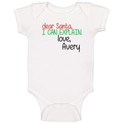 Dear Santa Can Explain Love Avery Christmas Letter Gift Baby One Piece Dear Santa Can Explain Love Avery Christmas Letter Gift Baby One Piece