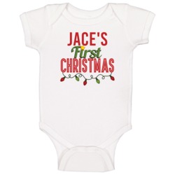 Jace First Christmas Cute Personalized Name Holiday Gift Baby One Piec Jace First Christmas Cute Personalized Name Holiday Gift Baby One Piec