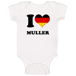 Thomas Muller Germany Mf I Love Heart Football Soccer World Cup Baby O Thomas Muller Germany Mf I Love Heart Football Soccer World Cup Baby O