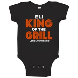 Eli King Of The Grill Cool Funny Bbq Baby One Piece Eli King Of The Grill Cool Funny Bbq Baby One Piece