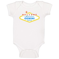 Welcome To The Fabulous Gemini House Las Vegas Horoscope Baby One Piec Welcome To The Fabulous Gemini House Las Vegas Horoscope Baby One Piec